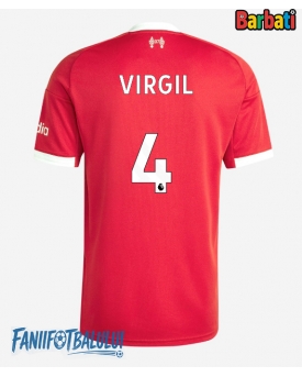 Liverpool Virgil van Dijk #4 Tricou Fotbal Replică 2025-26 Barbati Acasa